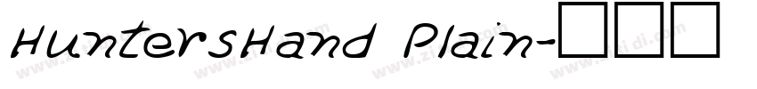 HuntersHand Plain字体转换